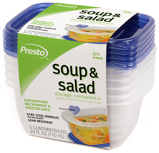 24 oz. Soup & Salad Food Storage Containers